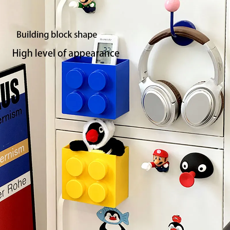 BuildingBlockMagnetische Absorption Aufbewahrungsbox Kühlschrank Dekoratives Aufbewahrungsregal Kühlschrankaufkleber Magnetische Aufbewahrungsbox Seite