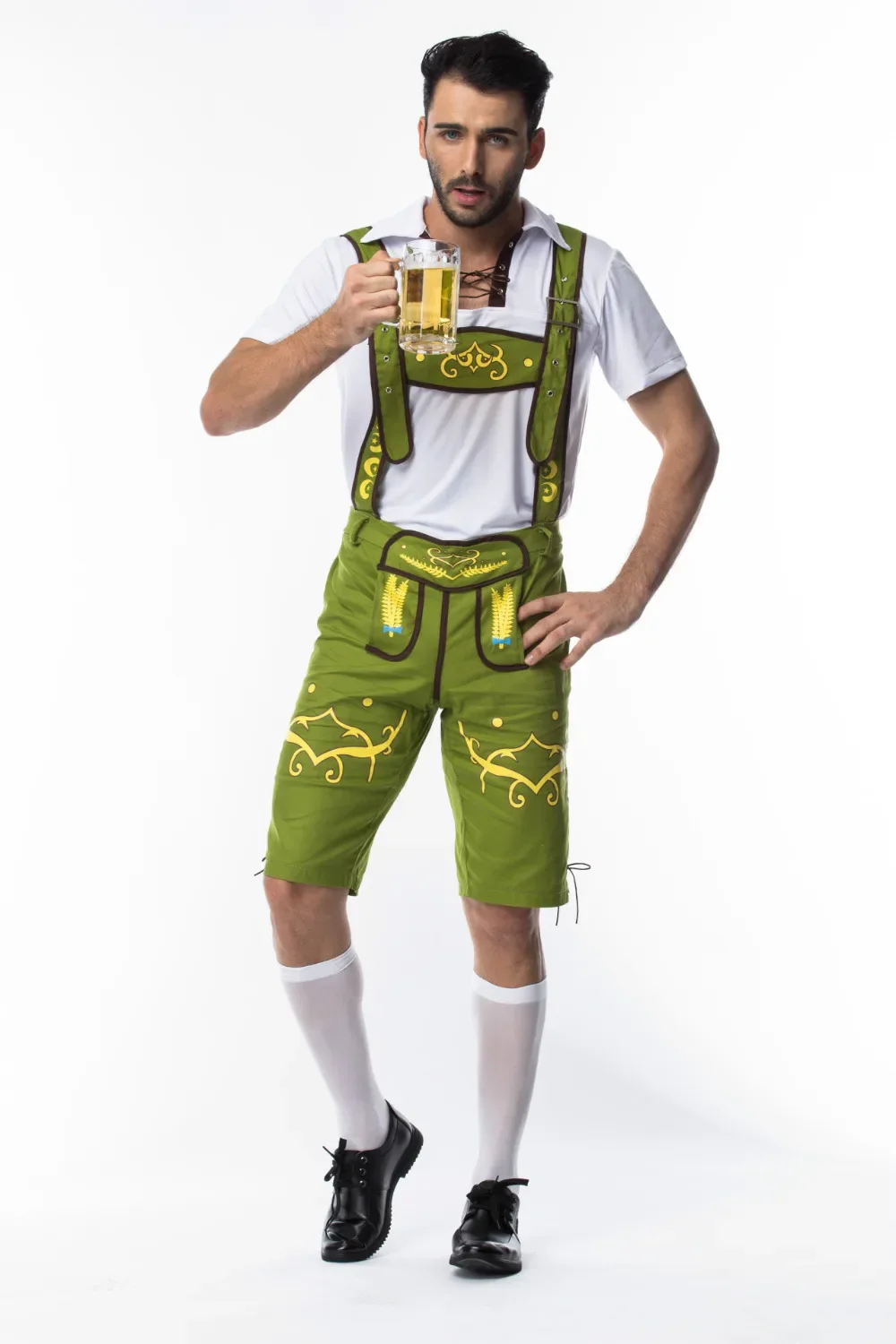 Oktoberfest Trajes para adultos, homem suspensórios, Coelho Oktoberfest, Bavarian Beer Party Costume