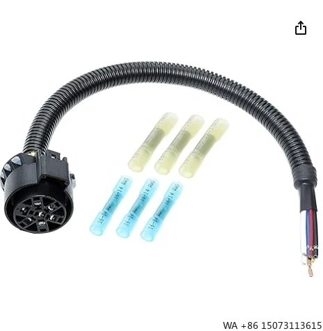 Replacement Connector Wiring Harness Universal 7 Pin Trailer Plug Truck Side Splice-in Multi-Tow 7 Way Towing Hitch Wire