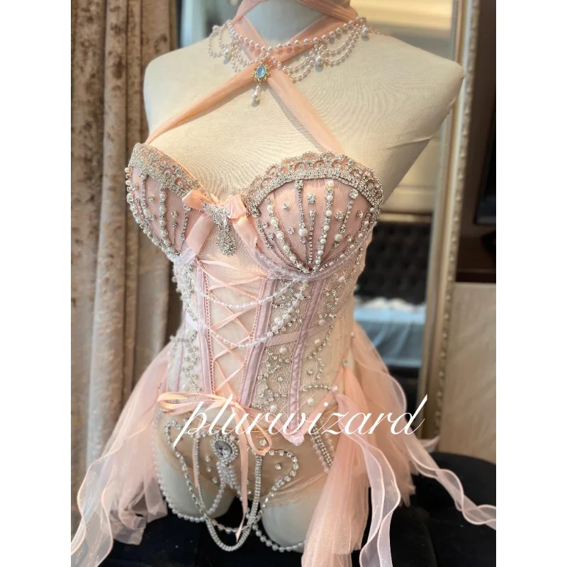 Customized Ballet Girl Ravoutfit Jumping Di Electric Syllable Clothes Tutu Set EDC Pink Jupe Longue Femme Leotards for Girls
