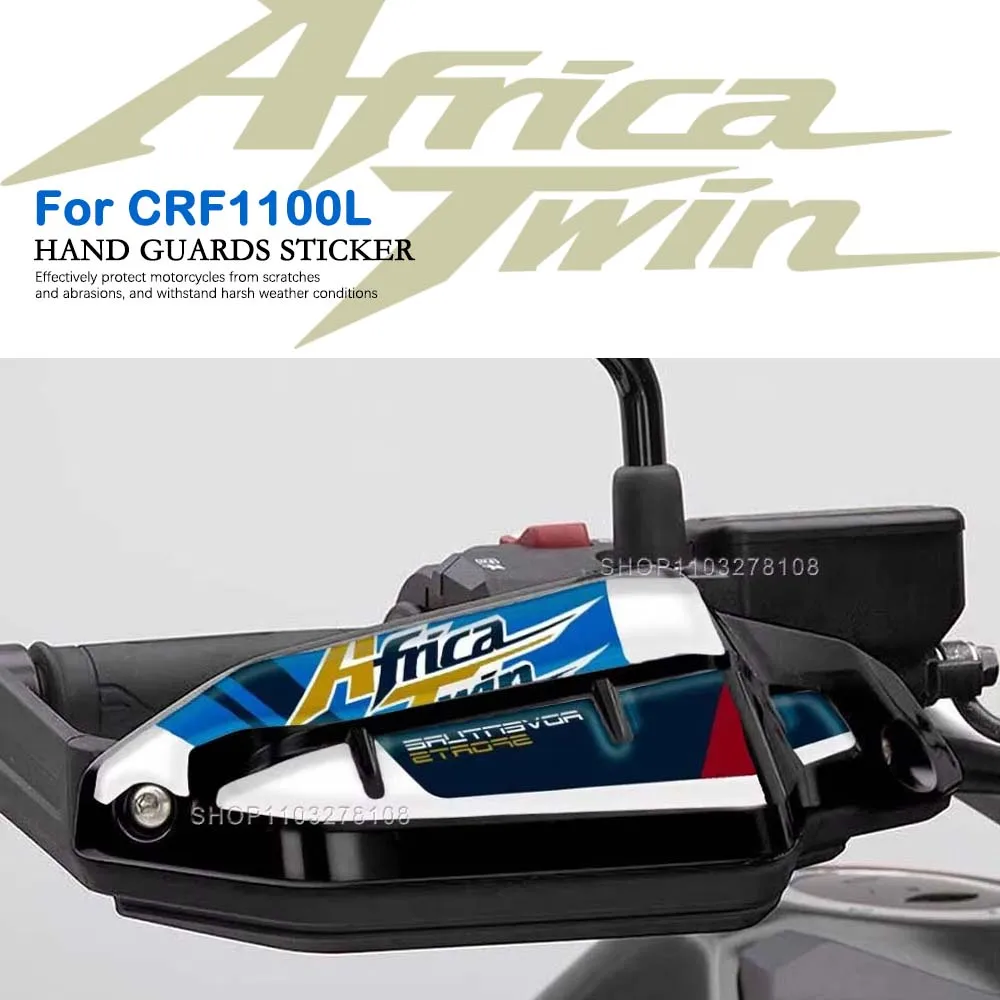 

For Honda CRF1100L Africa Twin Adventure Sport 3D Resin Decorative Decal Anti Scratch Motorcycle HandGuards Protective Stickers
