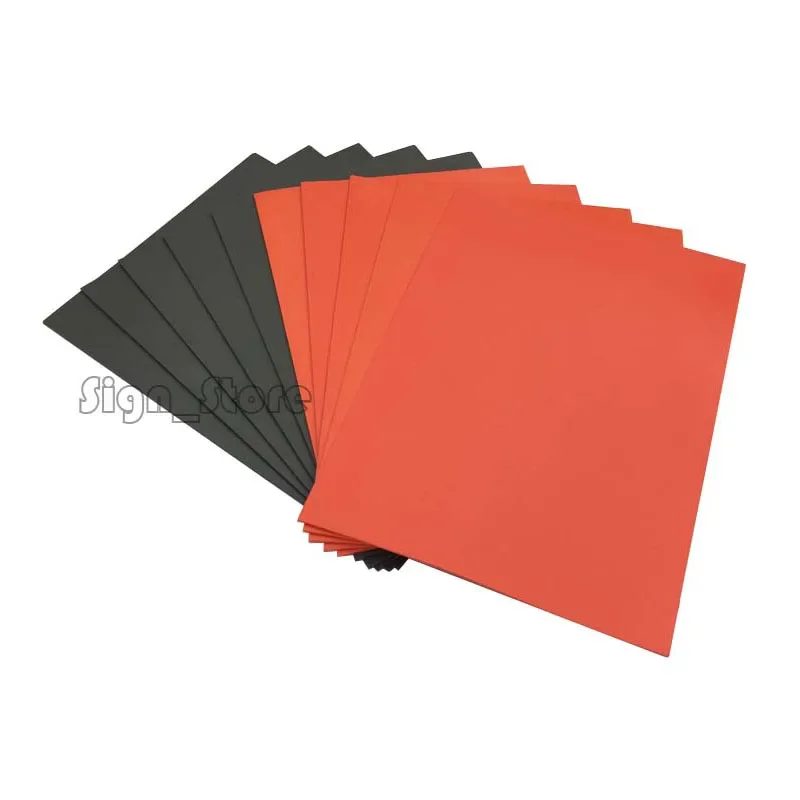 

Oil Abrasion Resistance Precise Rubber Sheet Pad for Laser Engraving Machine Making Sealer Stamp 297x210mm A4 2.3mm Gray/Orange