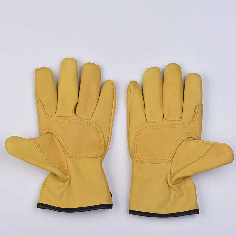 

Work Gloves Sheepskin Leather Workers Work Welding Safety Protection Garden Sports Motorcycle Driver Wear-resistant Gloves