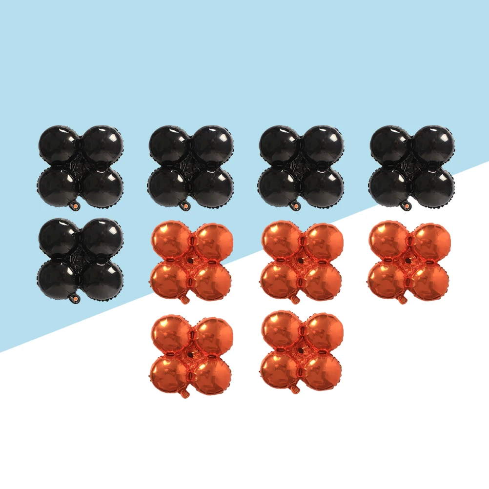 

10 PCS Four Leaf Clover Balloon Festival Foil Halloween Number Balloons Decorate Party Mylar