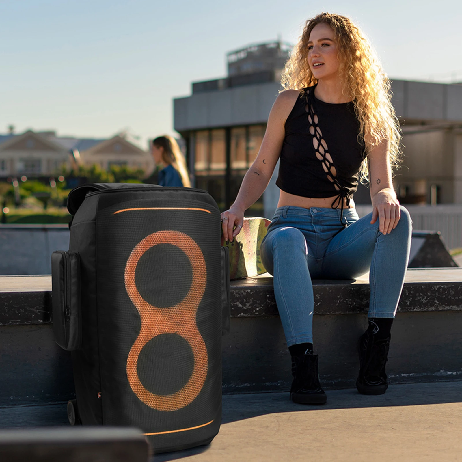 

Чехол для колонки JBL PartyBox 520 с застежкой-молнией, утолщенный нейлоновый чехол для хранения колонки, защита от царапин, аксессуары для колонок
