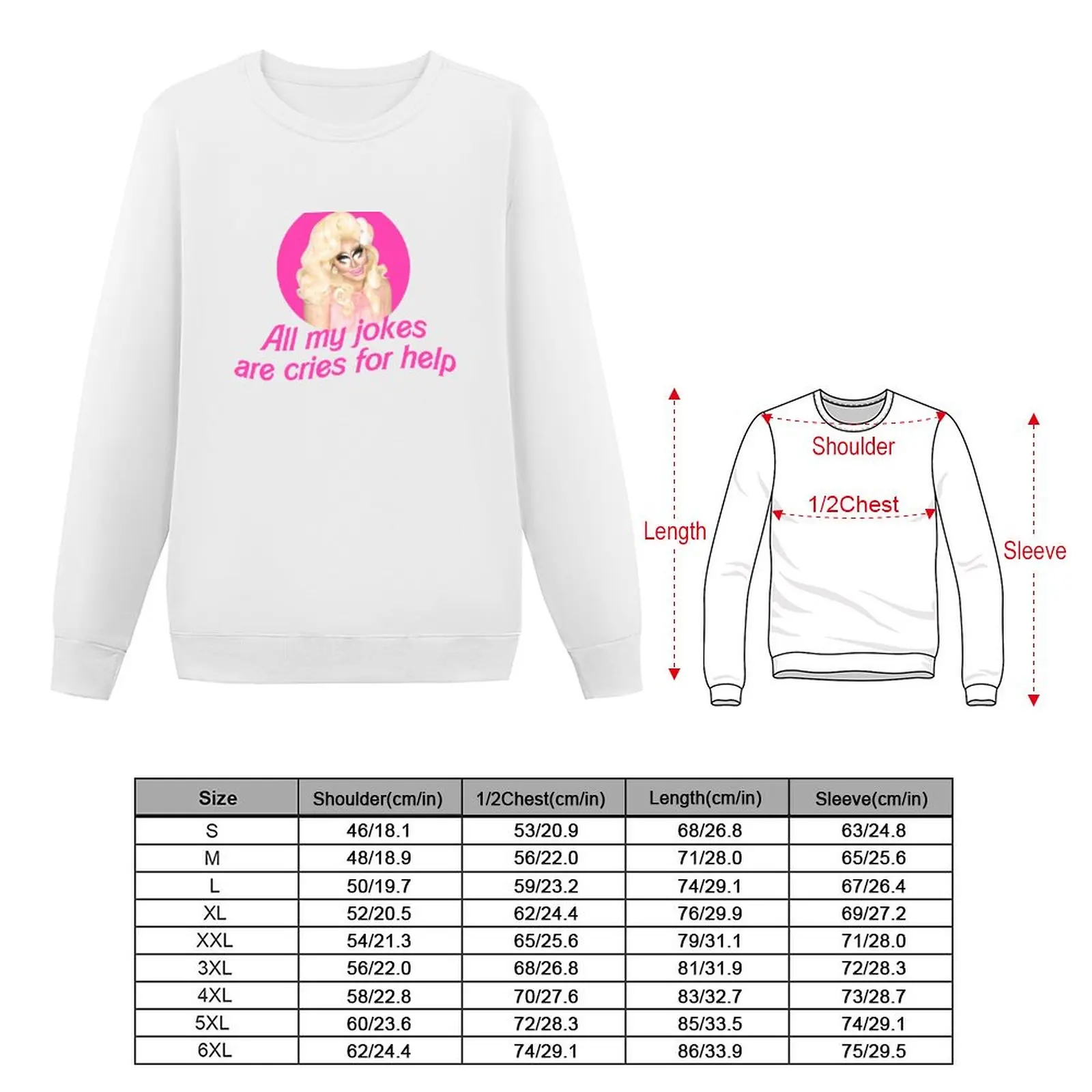 Trixie Jokes - Rupaul's Drag Race Sweatshirt japanese style anime clothing men's sweat-shirt set men's sweatshirts