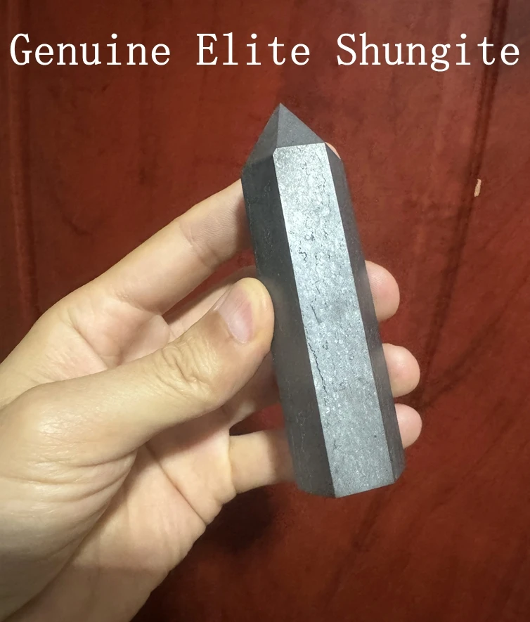 Wholesale 1pcs 100% Natural Elite Shungite Tower Point 6cm+ Real Shungite Stone High Carbon Rates,EMF 5G Protection