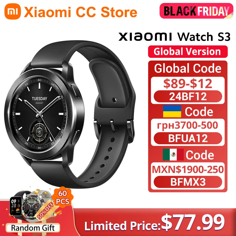 Global Version Xiaomi Watch S3 Smart Watch 1.43