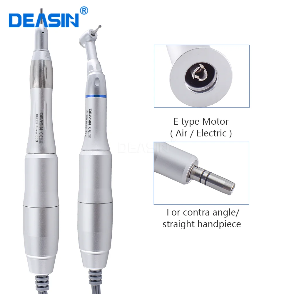 Dental Lab E-type brushless Electric Micro Motor 50000 RPM with Straight Contra Angle Handpiece For Micromotor Polisher Supply