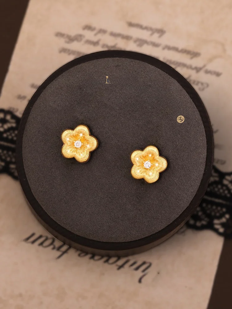 ジョン・メデイロス スタインブリード シングル ダイヤモンド イヤリング 高級女性用襟ピンイヤリング カジュアル スレ ピュアカラー ギフトボックス