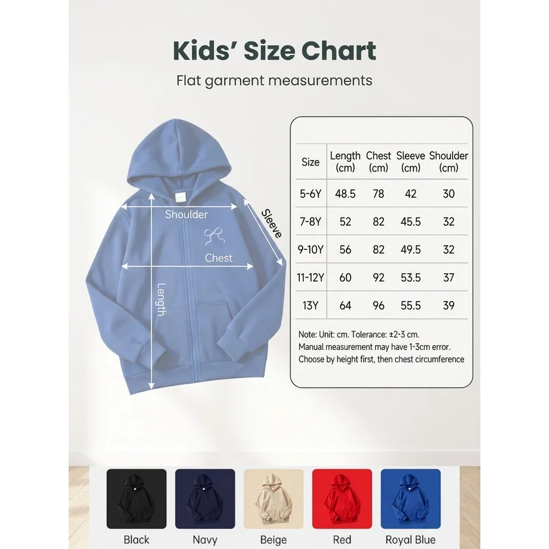 Women Apricot Bow Ribbon Line Print Zip Up Hoodie Cute Girly Minimal Full Zip Sweatshirt Kangaroo Pocket Casual Streetwear Tops