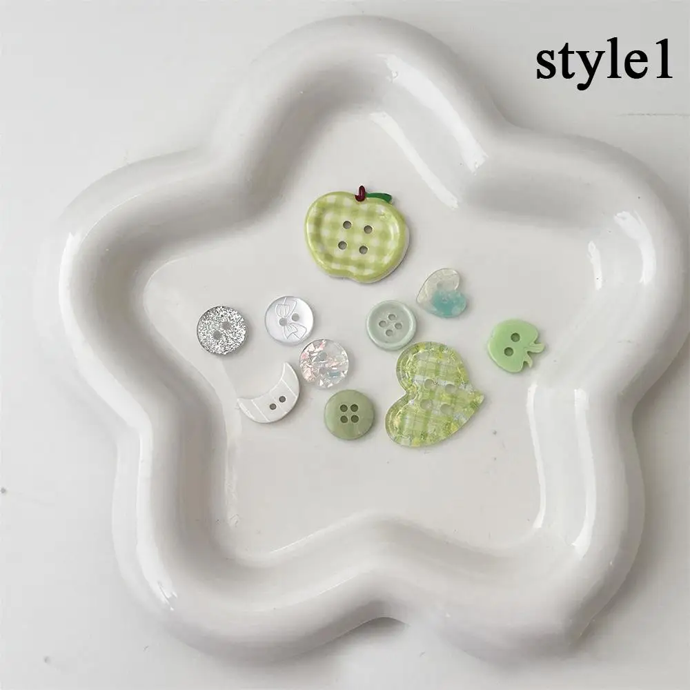 Botones para álbum de recortes de muñecas, accesorios de ropa de costura, botones para manualidades, materiales de decoración DIY, artículo de moda con agujeros, botones de serie bonita