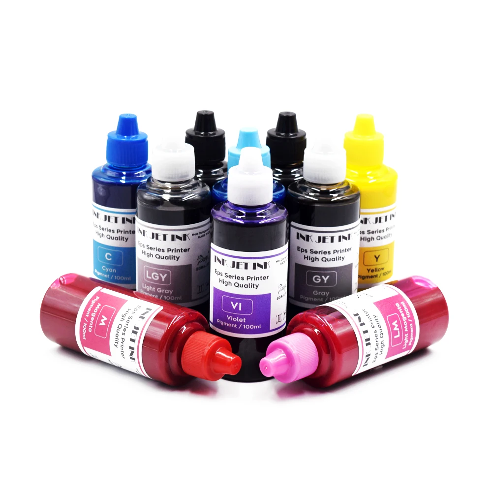 100ML 10Colors Water Based Pigment Ink For Epson Surecolor SC-P700 P900 P908 P708 P700 P900 T47A T46S Inkjet Printers