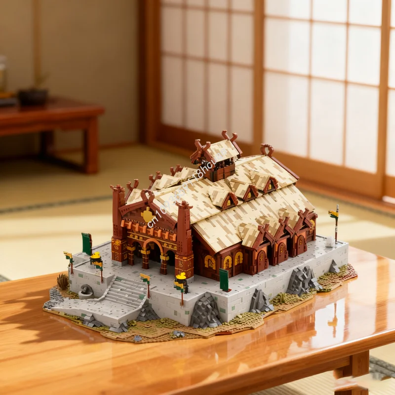 10029pcs MOC UCS Meduseld Golden Hall Edoras Model Building blocks Christmas gifts Construction toy Assemble DIY creative Brick