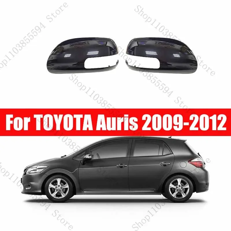 Replacement Rearview Side Mirror Covers Cap For TOYOTA Auris 2009-2012  Accessories Carbon Fiber Gloss