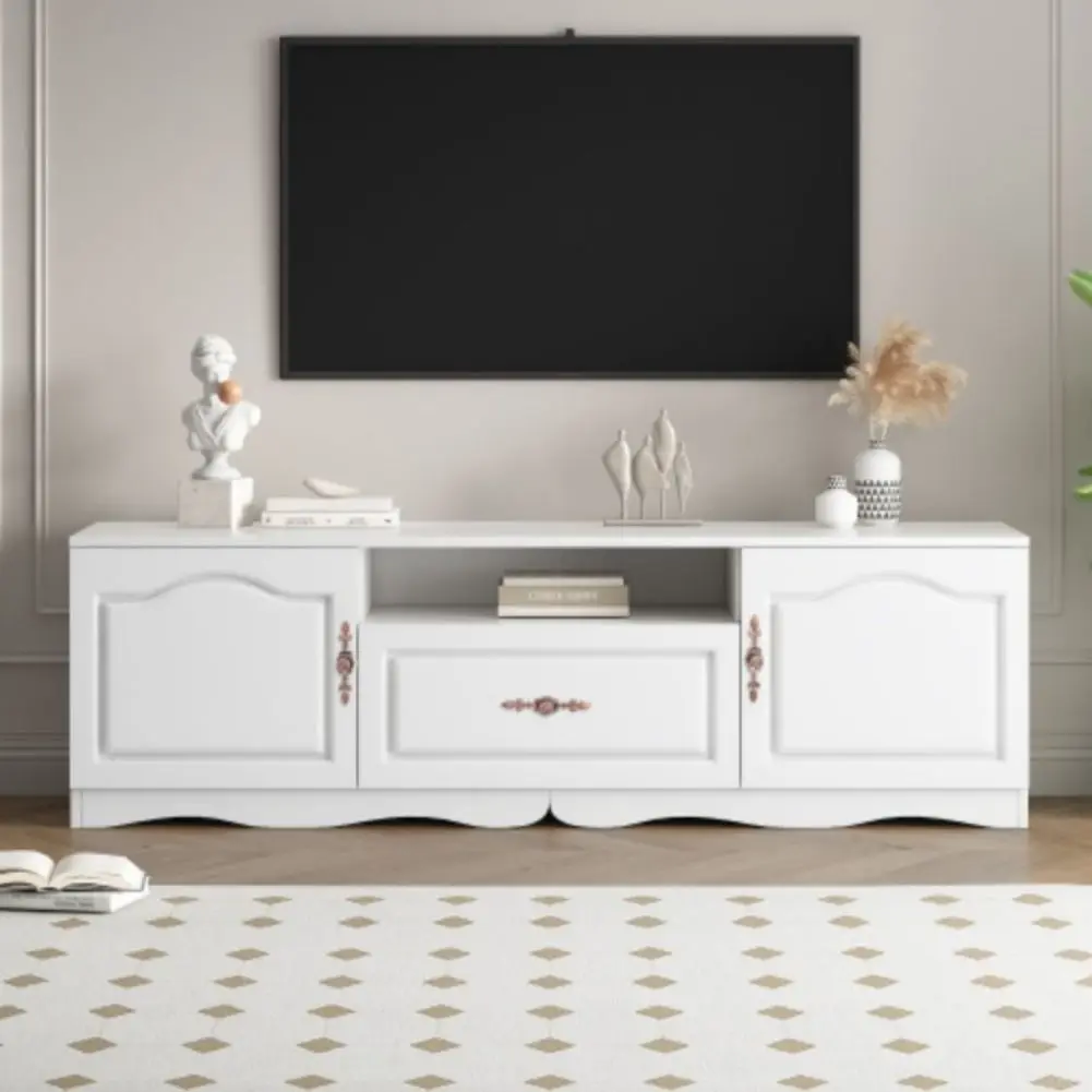 TV Stand For 60+ Inch TV Modern Entertainment Center Media Console With 1 Drawer 1 Shelf For Living Room Bedroom