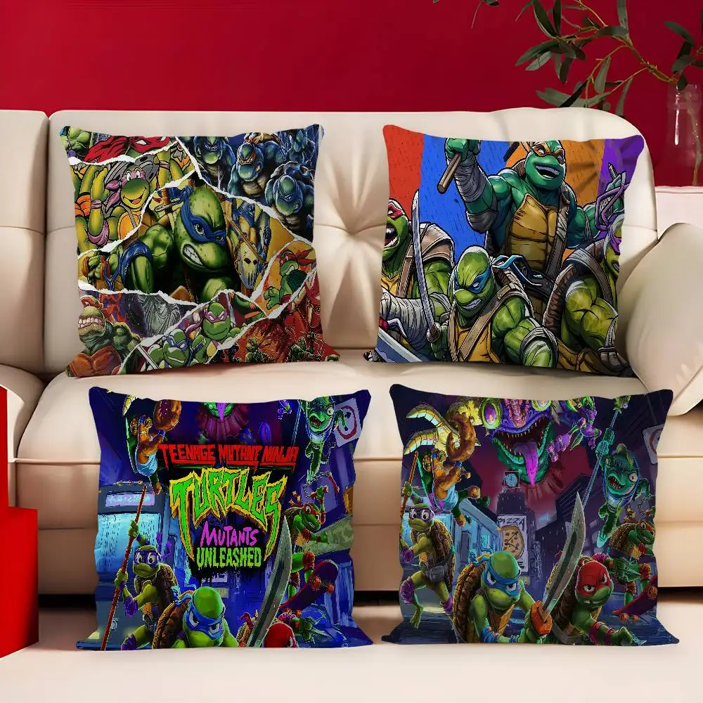 N-Ninja M-Mutant T-Turtles M-Mayhem Personalized Pillow Cover Kids Bedroom Wild Party Decor Pillowcase kid Birthday shower Gift