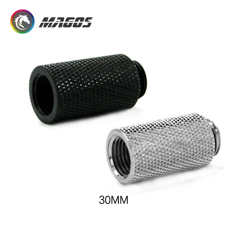 Raccordo di estensione 10mm 15mm 20mm 30mm 40mm MF G1/4 Nichel nero/argento per connettore di raffreddamento ad acqua del computer