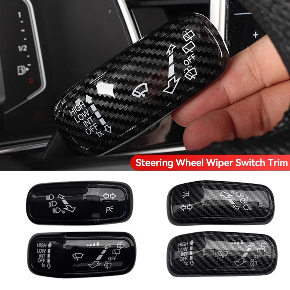 Car Styling Steering Wheel Turn Signal Wiper Switch Lever Decoration Cover Trim for VW Polo Golf 7 Golf 8 Jetta Tiguan