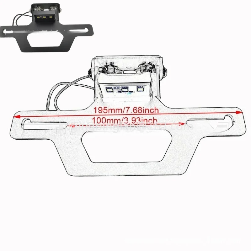 Suitable for ZX25R ZX4R license plate frame motorcycle tail fender plate frame photo accessories