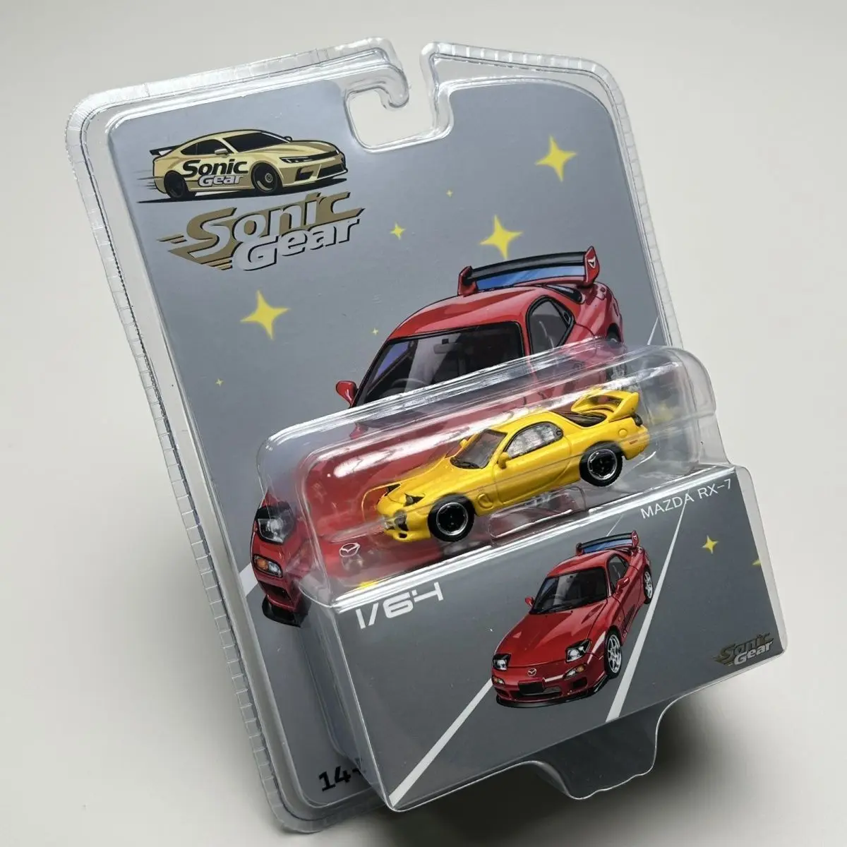 

Sonic Gear 1/64 Mazda RX-7 FD3S Super Racing Car JDM Diecast Vehicle Miniature Free Wheels Collection Gift For Children Boy