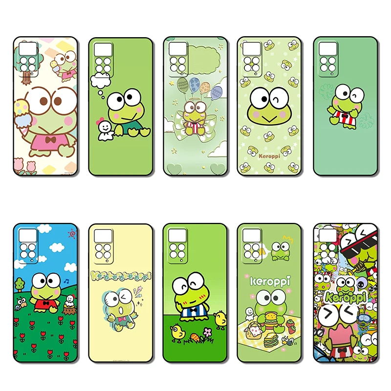 Redmi Note 8T 9 Pro Max 9S 9T 10 10S Kero Kero Keroppi Creative Design Soft Case Phone Case