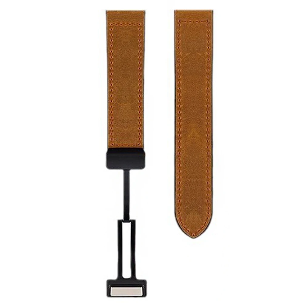 Correa de bucle magnético de 22mm para Garmin Forerunner 970 570 47mm accesorios correa de cuero para Garmin Approach S50 265 745