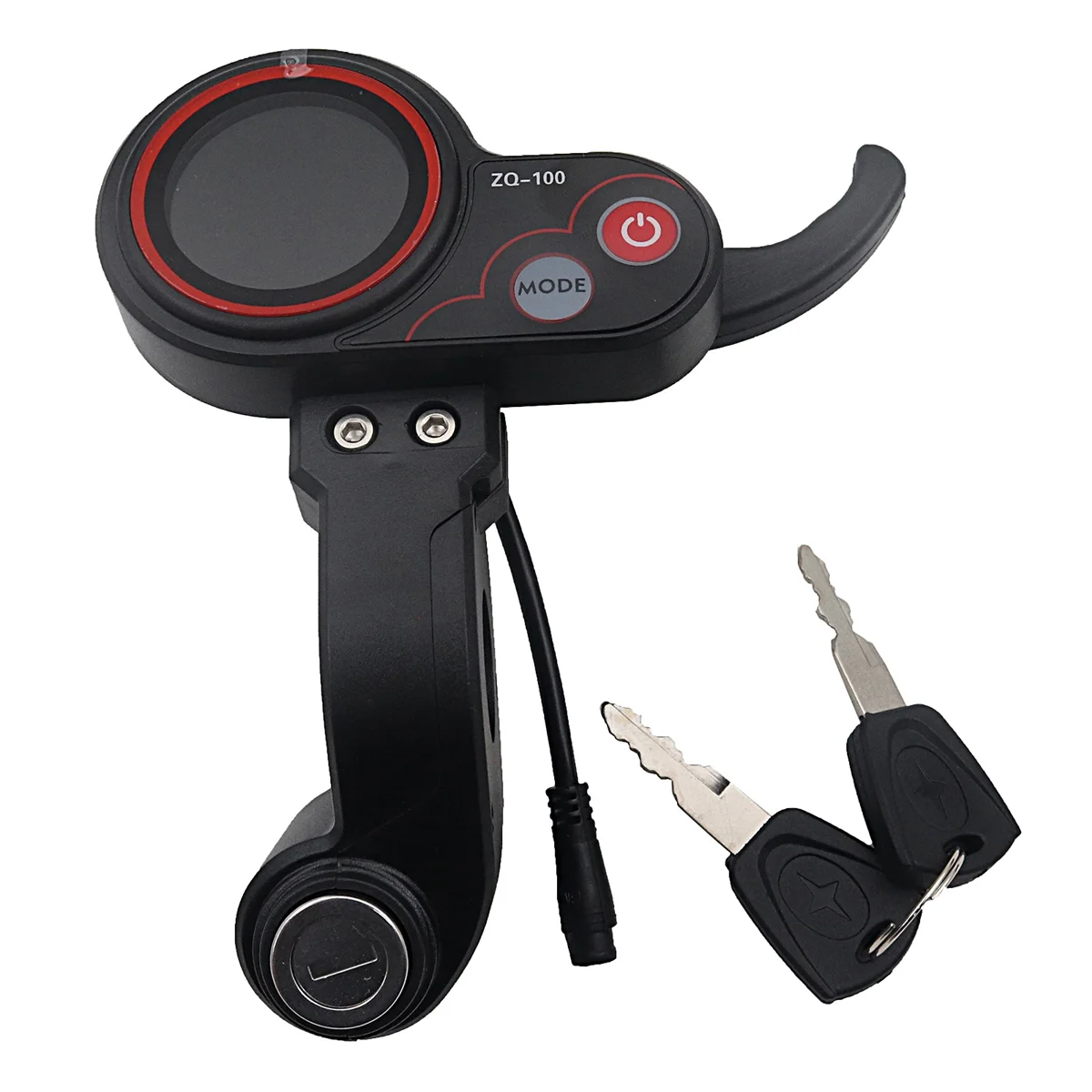 LCD Display ZQ-100 Electric Scooter Display with Locking Instrument Dashboard Accessories Kickscooter Parts