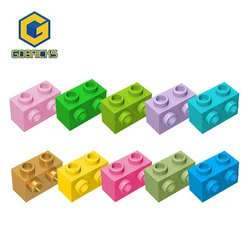 Gobricks 10Pcs Diy Bricks 1X2 Enkelzijdig Met Adapter Bump Assembleert Compatibel Met 11211 Bouwstenen Classic kinderen Speelgoed