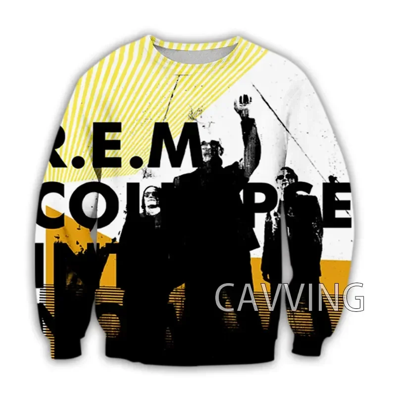 Neue mode frauen/männer 3d print r. e. m. Band Crewneck Sweatshirts Harajuku Styles Tops Langarm Sweatshirts