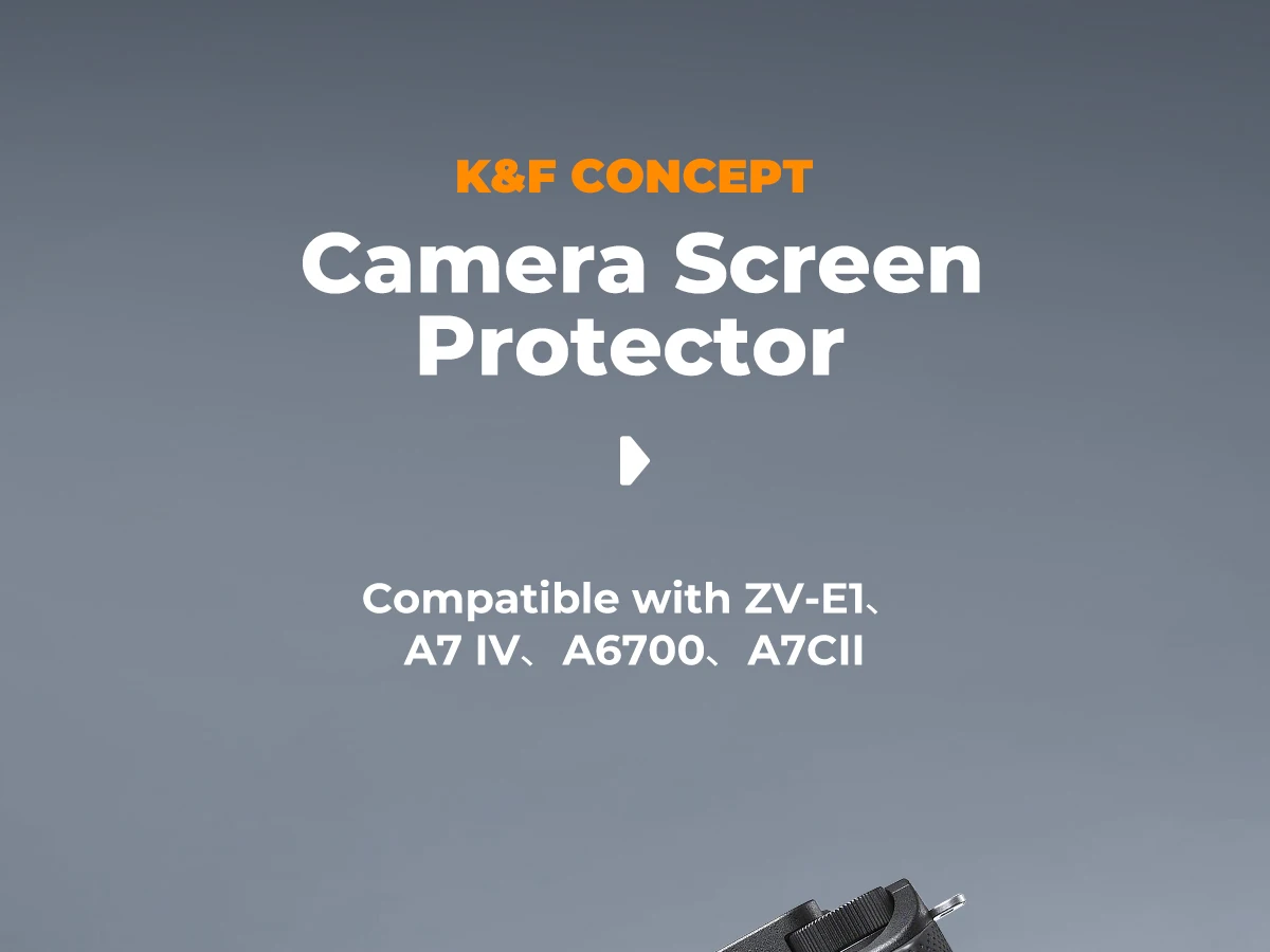 K&F CONCEPT Screenprotector Hot Shoe Cover Kit voor Canon Sony Ricoh Fujifilm 0,3 mm ultraheldere gehard glazen screenprotector