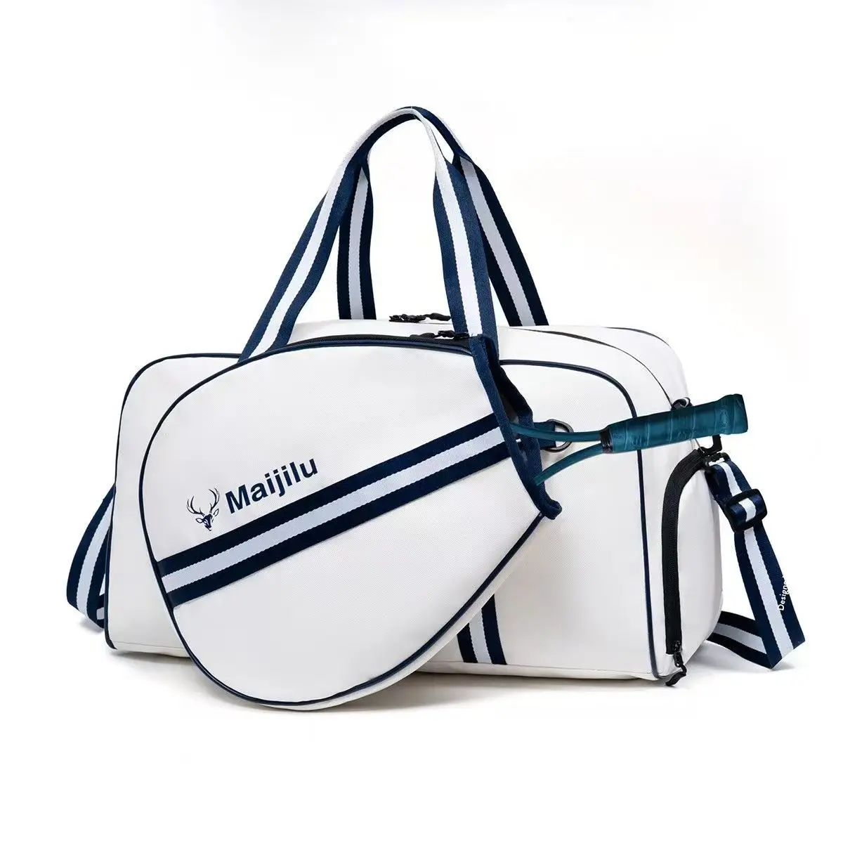 

Сумка для теннисных и бадминтонных ракеток с разделением на сухое и влажное отделение, большая вместительная спортивная сумка-тоут, универсальная женская сумка через плечо для ракеток для сквоша