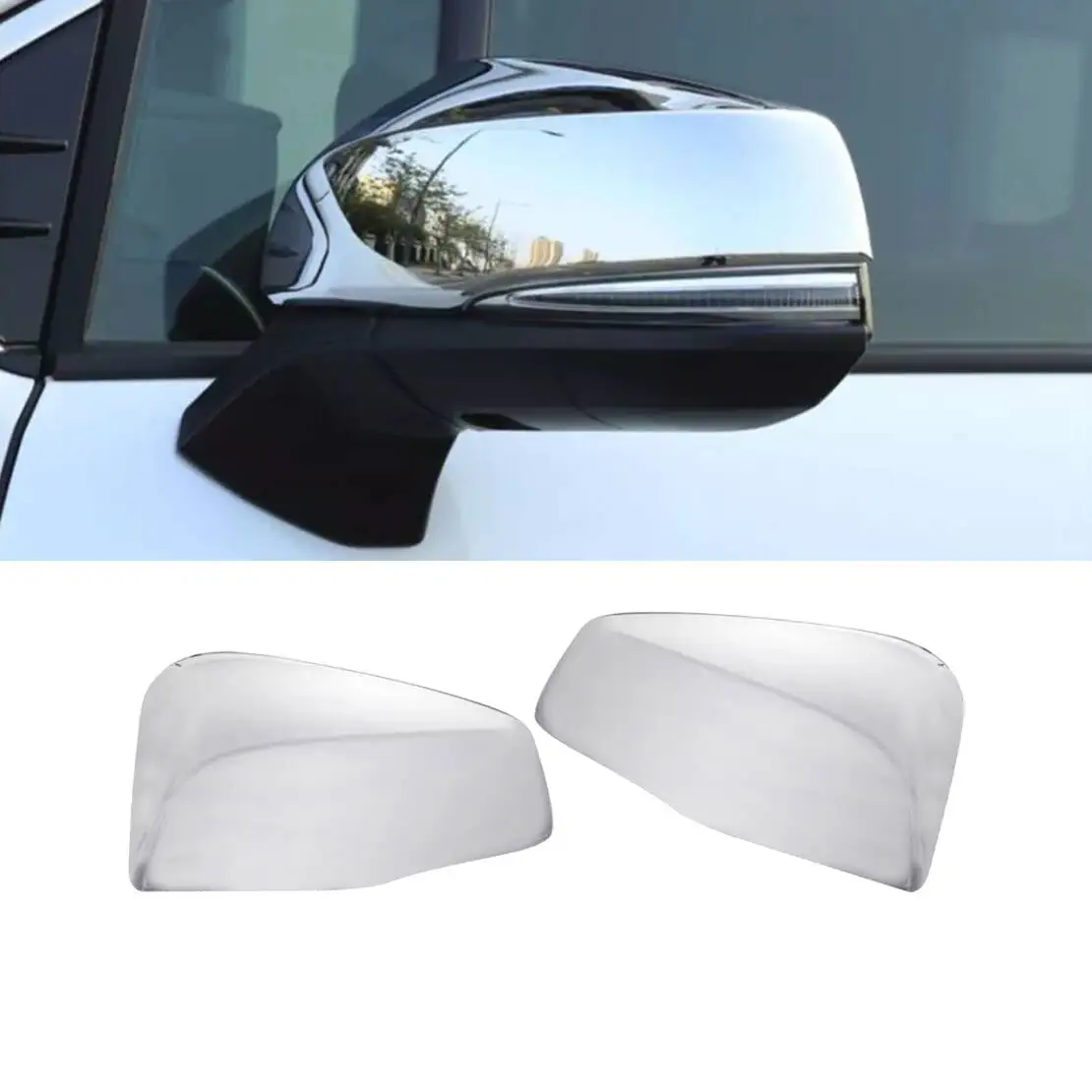 

1 Pair Silver Side Rear-view Mirror Covers Trims ABS Fit for Toyota Sienna 2021 2022
