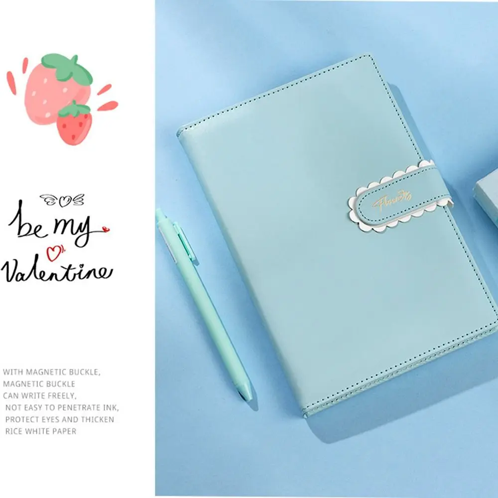 Macaron Color A5 Notebook with Buckle Waterproof Cover Student Notebook 224 Pages Wear-resistant Handbook School Office Supplies
