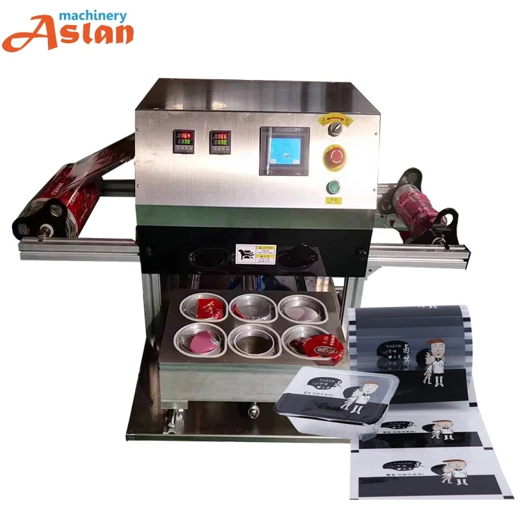 Table Type Cheese Tray Sealing Machine Fresh Vegetables Fruits Packing Tray Film Sealer Packer Machine