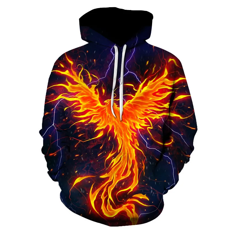 

Flame Phoenix 3D Print Hoodies Men Women Fashion Hip Hop Hooded Sweatshirts Oversized Pullovers Y2k Tracksuit Tops Kids Clothing