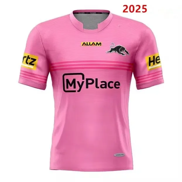 2025 PENRITH PANTHERS MEN'S ALTERNATE RUGBY JERSEY الحجم: S-5XL (طباعة الاسم والرقم)