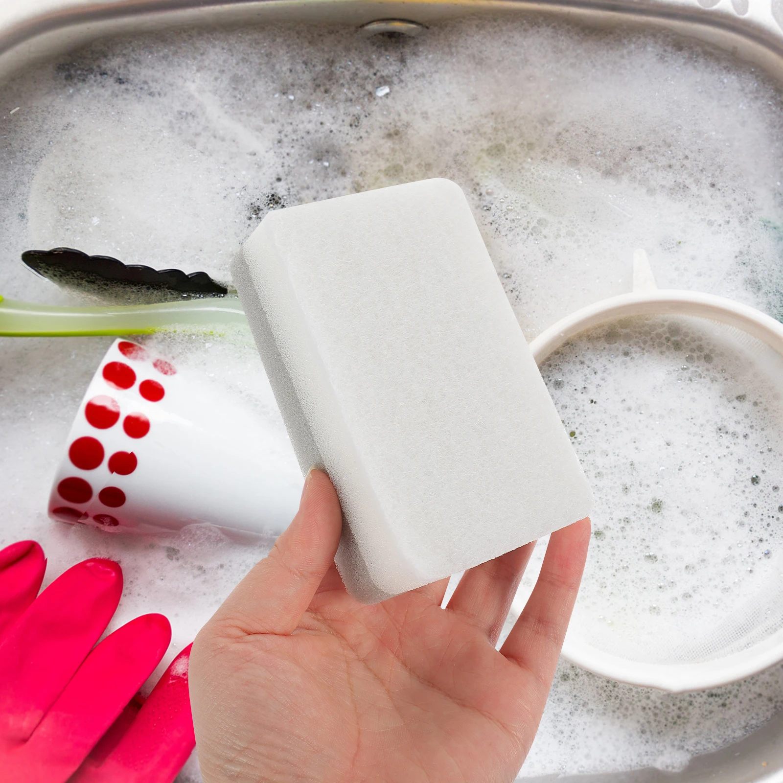 

10 Pcs Washing up Sponge Scouring Pad Kitchen Sponges Dish Cleaning Reusable Cloth