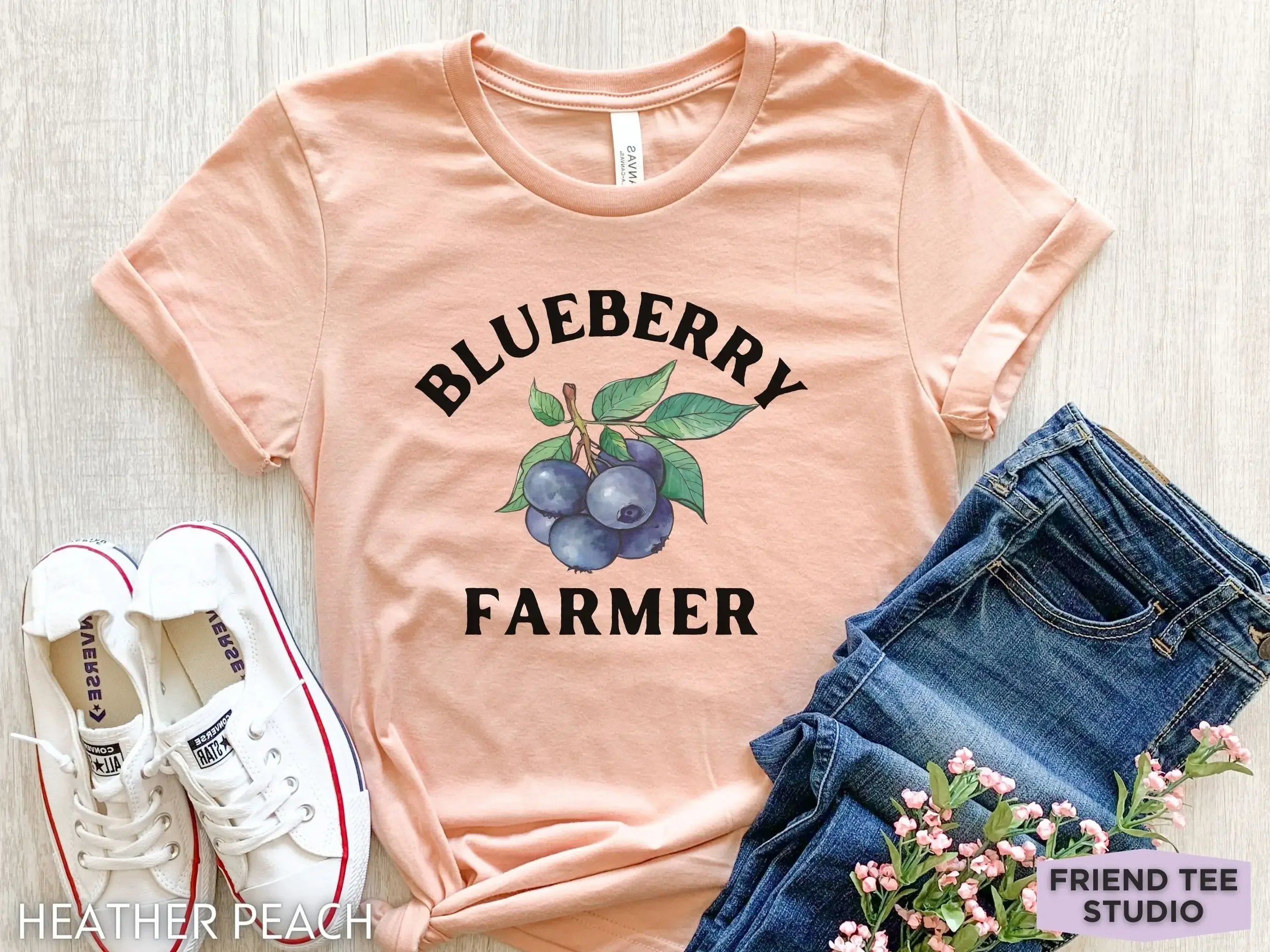 Blueberry T Shirt Funny s Farmer Picking Girls Blueberries