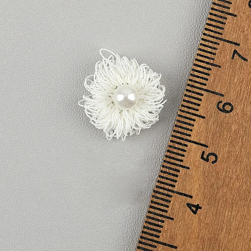 50 Stück Perlen-3D-Blasen-Applikationen mit kleinen Blumen für DIY-Kinderhaarspangen, Schuhe, Hüte, Dekorationsaufnäher – Detail 10