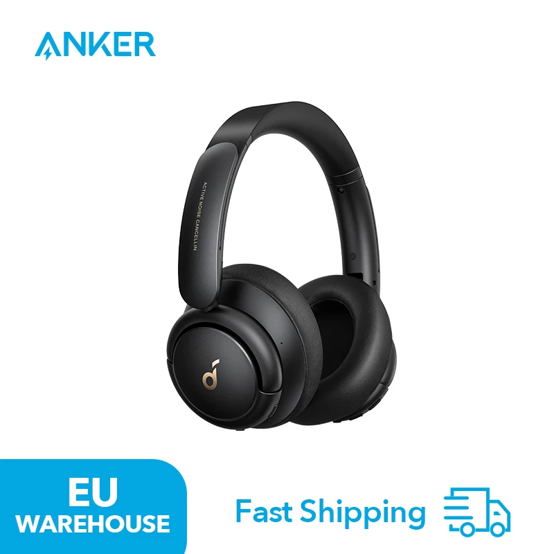 Soundcore Life Q30 من Anker، سماعات رأس هجينة بخاصية إلغاء الضوضاء النشطة مع أوضاع متعددة، صوت عالي الدقة، EQ مخصص عبر التطبيق