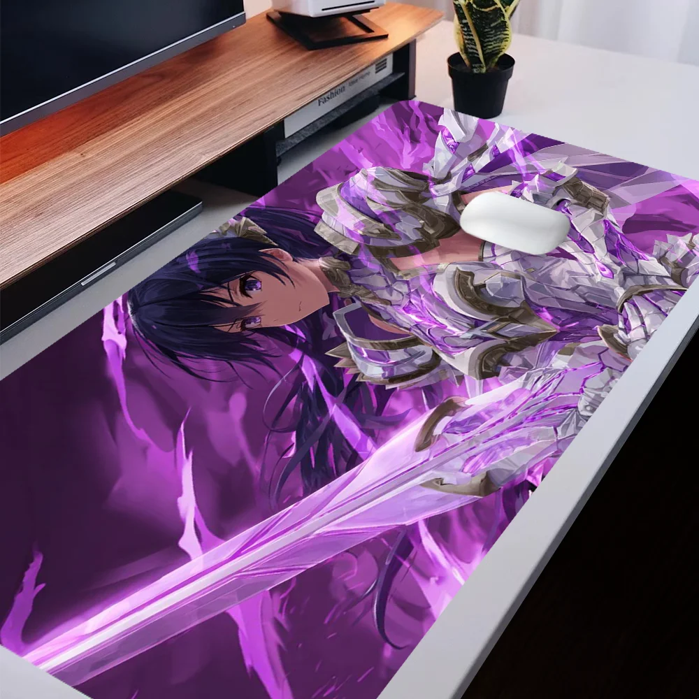 

Date Live Mouse Pad AI Design Anime Girl Desk Accessories Desk Pad Rubber Base with Stitched Edge Mousepad Non-Slip Deskpad