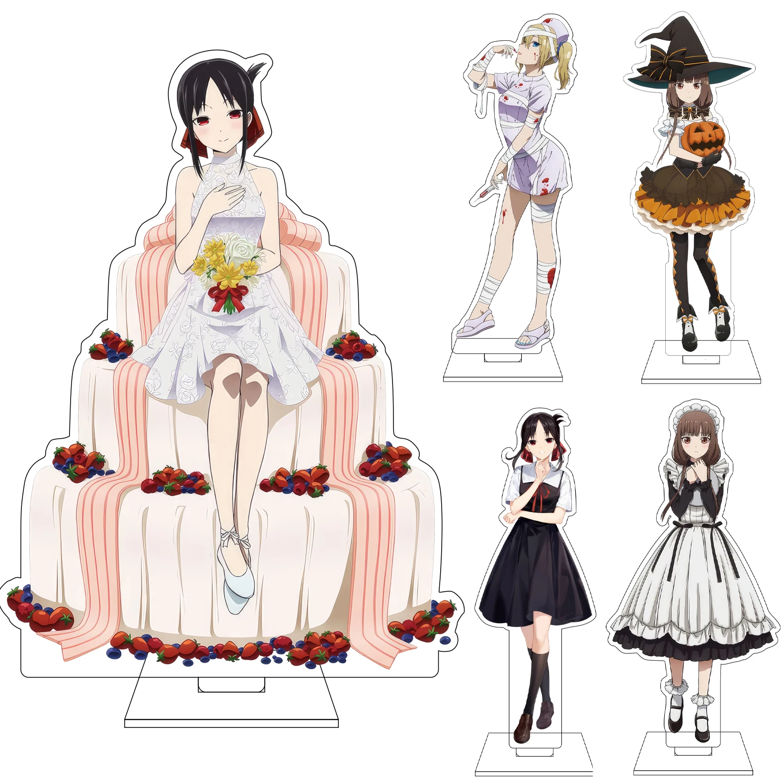 Figura Acrílica de 16CM del Anime Kaguya-sama: Love Is War, Soporte para Figura de Iino Miko, Ishigami Yuu, Fujiwara Chika, Shinomiya Kaguya, Adornos de Cosplay