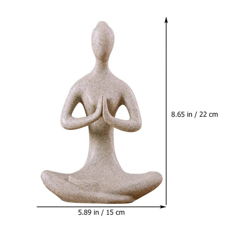 Meditation Yoga Pose Statue Figurine Resin Crafts Figure Creative Desktop Decoration Ornaments For Home