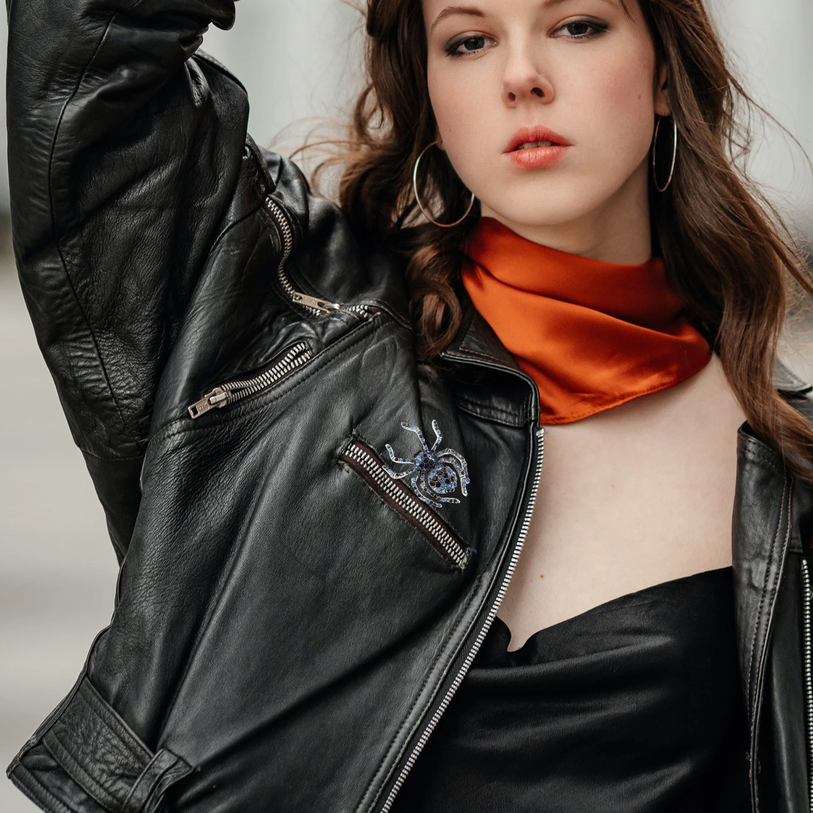 

Halloween Spider Brooch Pin Vintage Chic Clothing Accessory Exquisite Lapel Scarf Hat Bag Decoration Durable Practical Gift