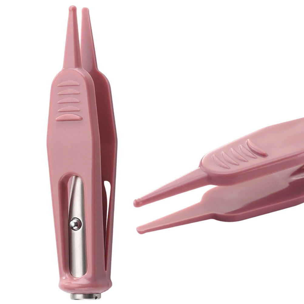 

Glowing Nose Cleaner Clip Round Tip Anti Skid Handle LED Light Baby Nasal Ear Cleaning Tool Portable Lightweight