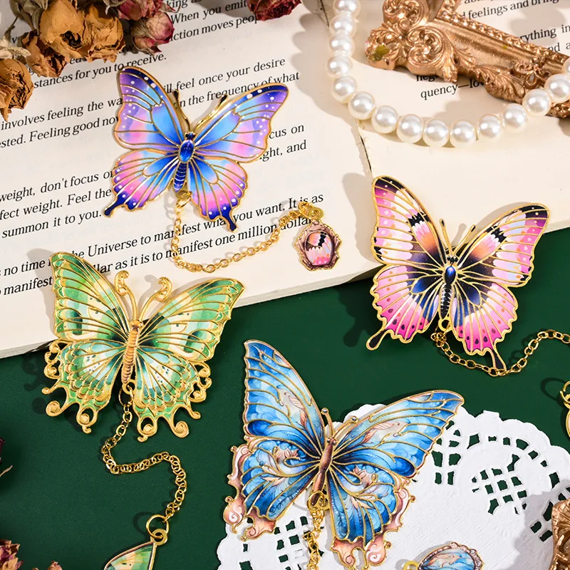 1 قطعة الإشارات المرجعية قلادة الساحرة فراشة معدنية المرجعية رائعة القرطاسية الهدايا قراءة كتاب علامة كتاب علامة قراءة الوصول