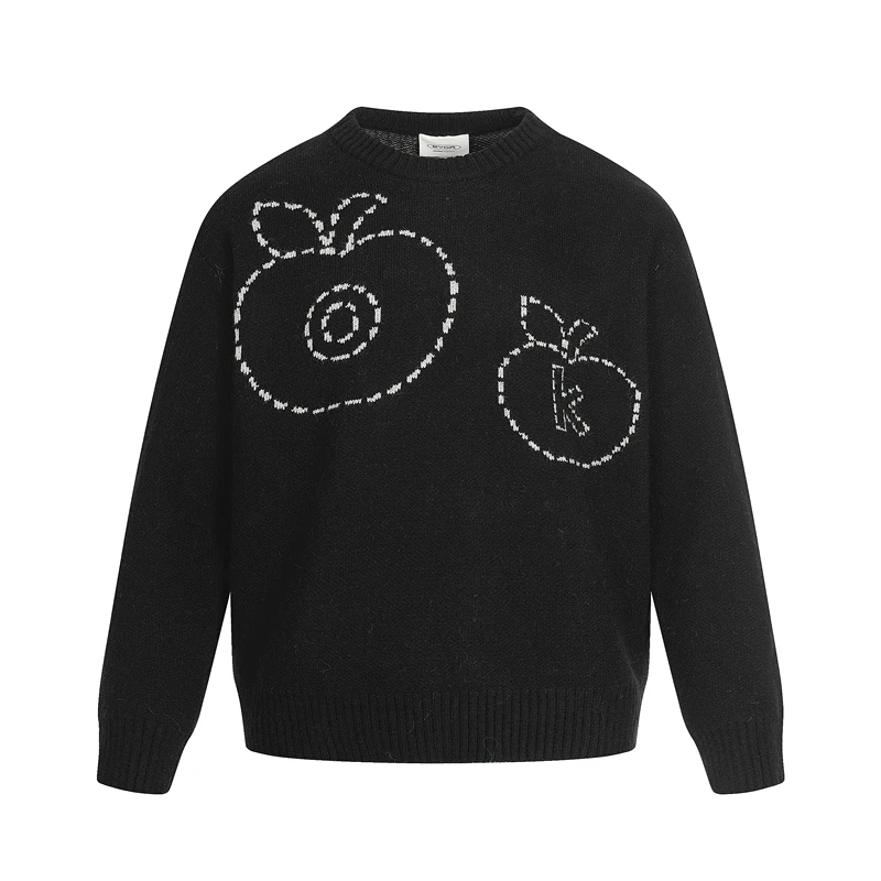 

GXFortune Fun Knitted Sweater Loose Soft Warm Cotton Polyester Acrylic Blend Men Women Couple Casual Winter Long Sve T-irt