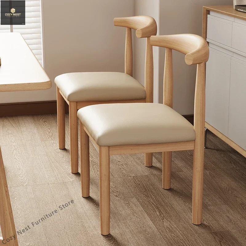 

Dining chair Household imitation solid wood dining table and chairs Tea table stool Restaurant catering commercial chair Back ch