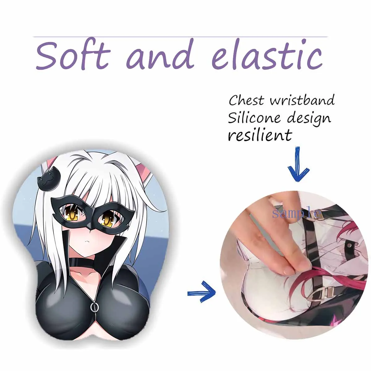لوحة ماوس ثلاثية الأبعاد Toujou Koneko Mousepad Oppai High S_School DxD H_Hero أنيمي سيليكون مسند المعصم وسادة كبيرة حصيرة ماوس الألعاب